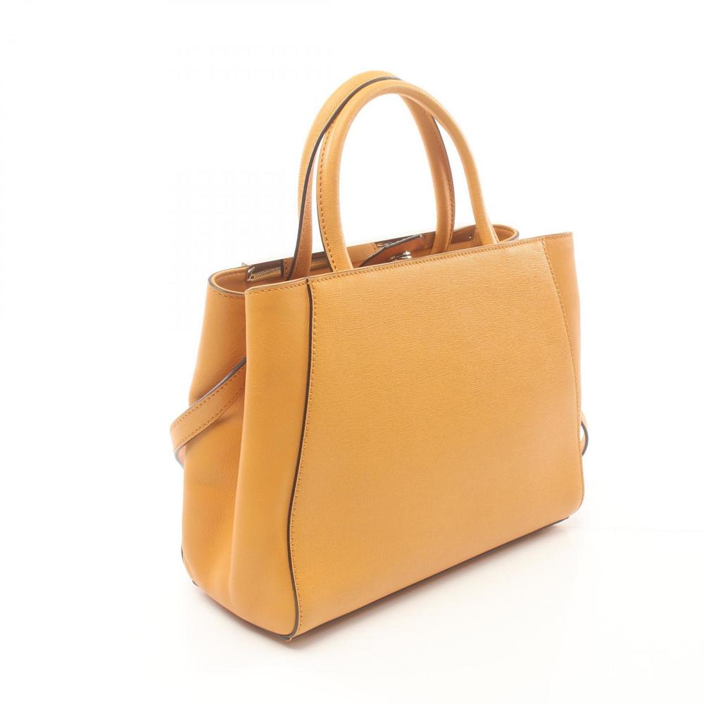Fendi Leather 2Jours Handbag Petite Yellow Toujours Petite